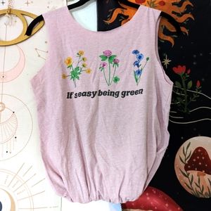 FREE WITH PURCHASE It's easy being green upcycled t-shirt BAG